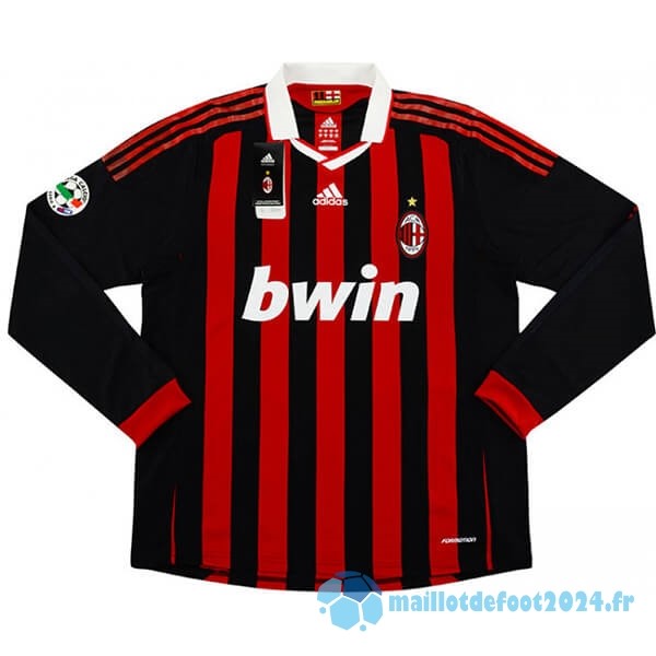 Nouveau Domicile Manches Longues AC Milan Retro 2009 2010 Rouge