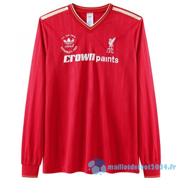 Nouveau Domicile Manches Longues Liverpool Retro 1985 1986 Rouge