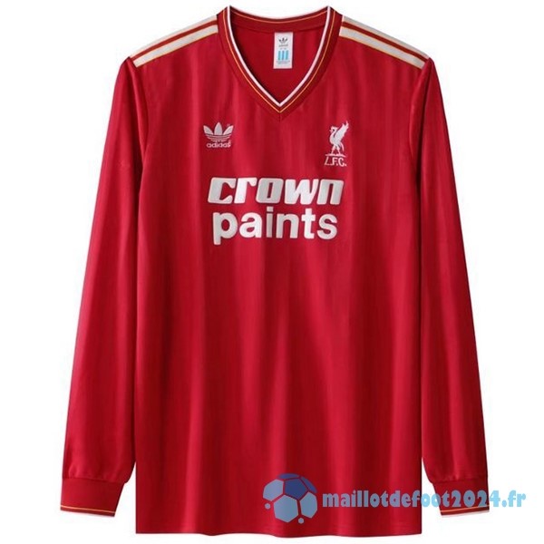 Nouveau Domicile Manches Longues Liverpool Retro 1985 1987 Rouge