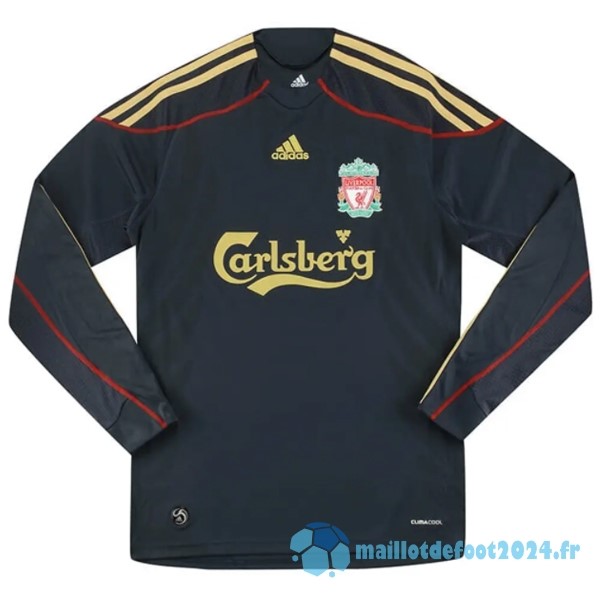 Nouveau Domicile Manches Longues Liverpool Retro 2009 2010 Gris