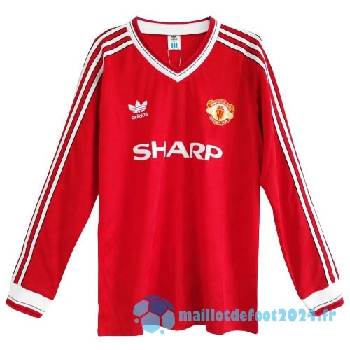 Nouveau Domicile Manches Longues Manchester United Retro 1986 Rouge