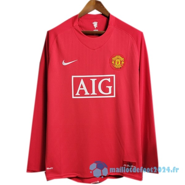 Nouveau Domicile Manches Longues Manchester United Retro 2007 2008 Rouge