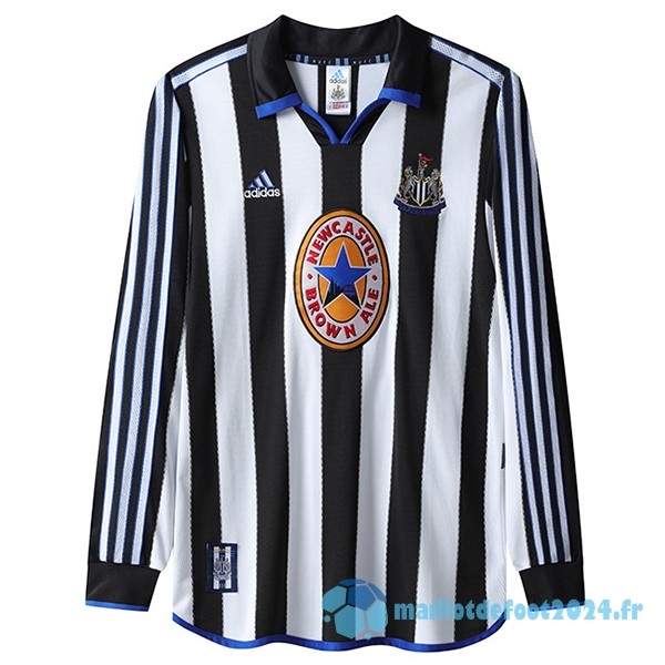 Nouveau Domicile Manches Longues Newcastle United Retro 1999 2000 Blanc