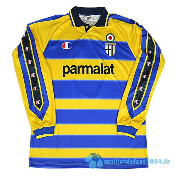 Nouveau Domicile Manches Longues Parma Retro 1999 2000 Bleu Jaune