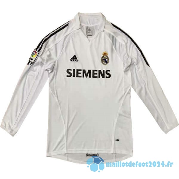 Nouveau Domicile Manches Longues Real Madrid Retro 2005 2006 Blanc