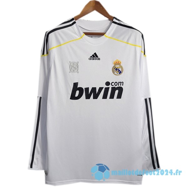 Nouveau Domicile Manches Longues Real Madrid Retro 2009 2010 Blanc