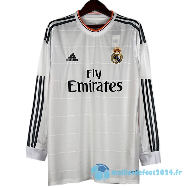 Nouveau Domicile Manches Longues Real Madrid Retro 2013 2014 Blanc