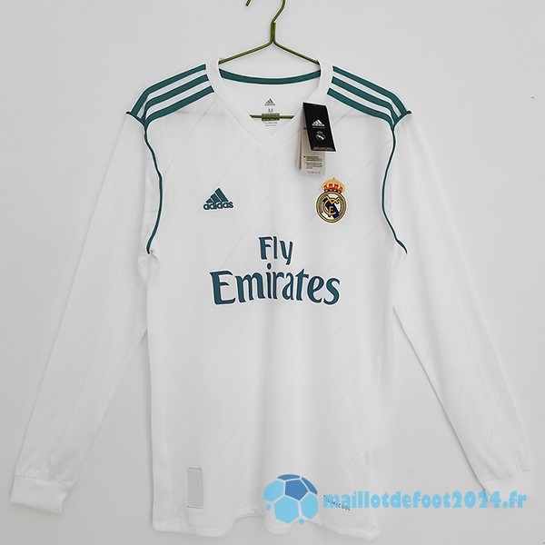 Nouveau Domicile Manches Longues Real Madrid Retro 2017 2018 Blanc