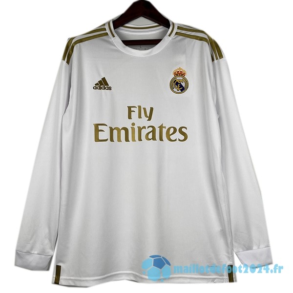 Nouveau Domicile Manches Longues Real Madrid Retro 2019 2020 Blanc