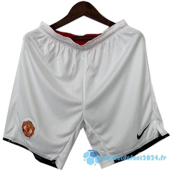 Nouveau Domicile Pantalon Manchester United Retro 2007 2008 Blanc