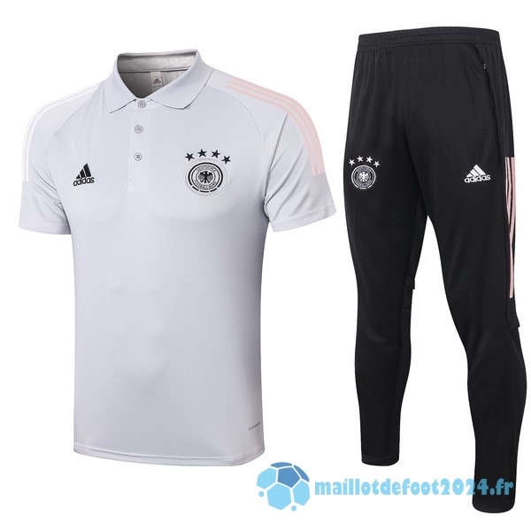 Nouveau Ensemble Complet Polo Allemagne 2020 Gris