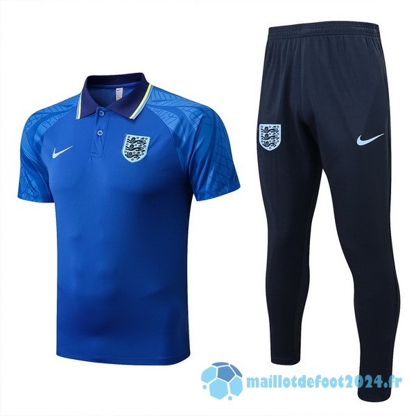 Nouveau Ensemble Complet Polo Angleterre 2022 Bleu