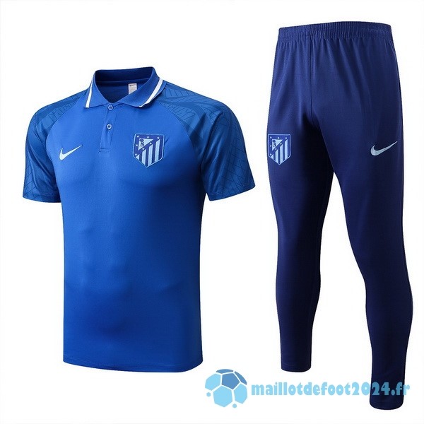 Nouveau Ensemble Complet Polo Atlético Madrid 2022 2023 Bleu