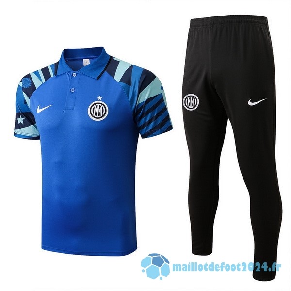 Nouveau Ensemble Complet Polo Inter Milán 2022 2023 Bleu Noir