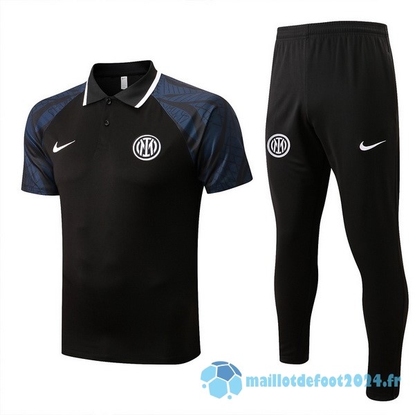 Nouveau Ensemble Complet Polo Inter Milán 2022 2023 Noir Gris