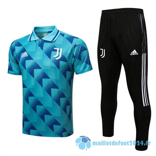 Nouveau Ensemble Complet Polo Juventus 2022 2023 Bleu Vert