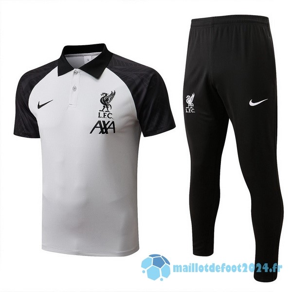 Nouveau Ensemble Complet Polo Liverpool 2022 2023 Blanc Noir