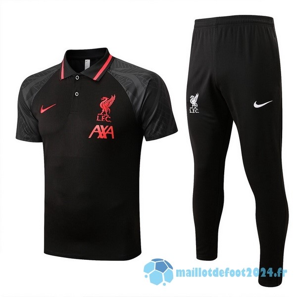 Nouveau Ensemble Complet Polo Liverpool 2022 2023 Noir Rouge