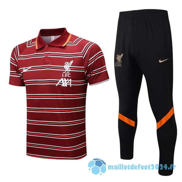 Nouveau Ensemble Complet Polo Liverpool 2022 2023 Rouge Noir