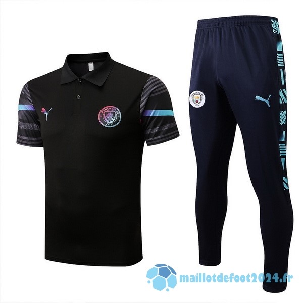 Nouveau Ensemble Complet Polo Manchester City 2022 2023 Noir