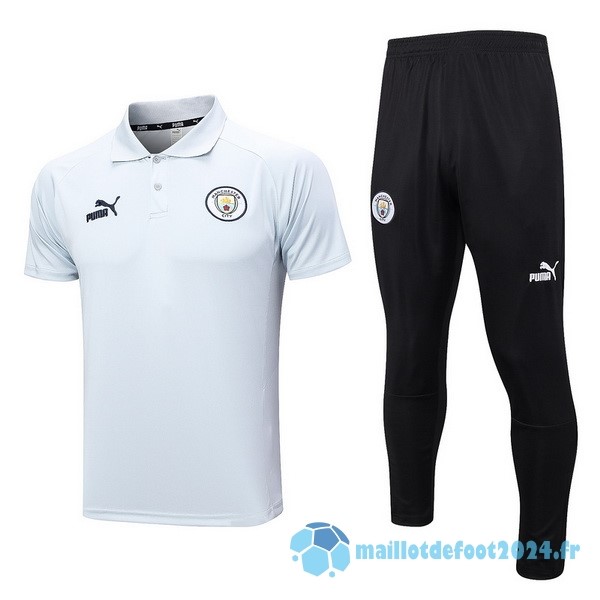 Nouveau Ensemble Complet Polo Manchester City 2023 2024 Blanc