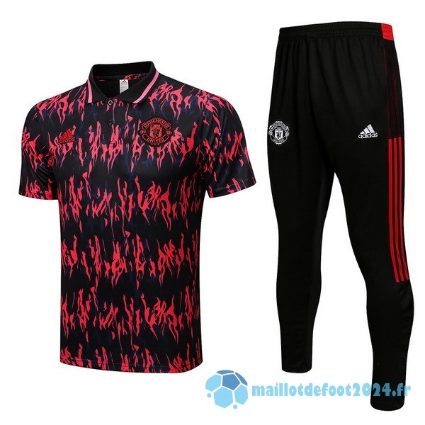 Nouveau Ensemble Complet Polo Manchester United 2022 2023 Rouge I Noir