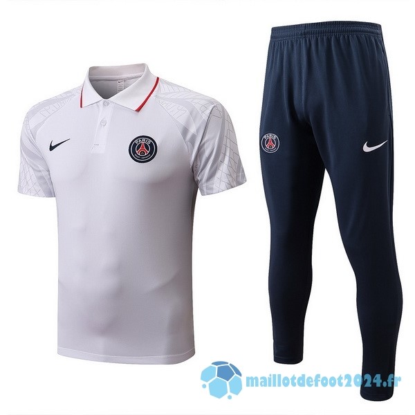 Nouveau Ensemble Complet Polo Paris Saint Germain 2022 2023 Blanc Bleu Marine