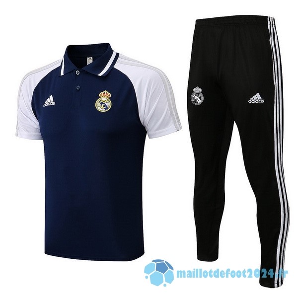 Nouveau Ensemble Complet Polo Real Madrid 2022 2023 Noir Blanc