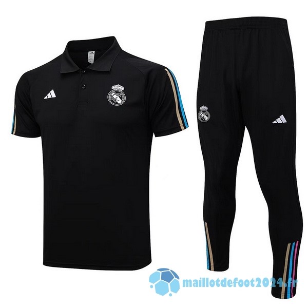 Nouveau Ensemble Complet Polo Real Madrid 2023 2024 Noir