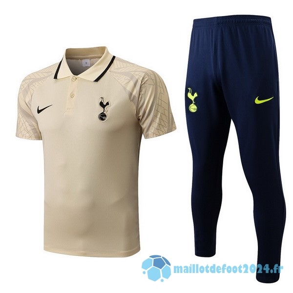 Nouveau Ensemble Complet Polo Tottenham Hotspur 2022 2023 Jaune Noir