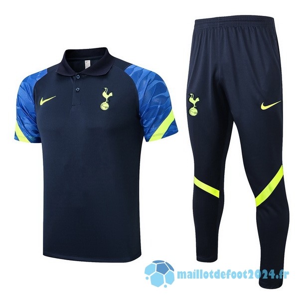 Nouveau Ensemble Complet Polo Tottenham Hotspur 2022 2023 Noir Bleu