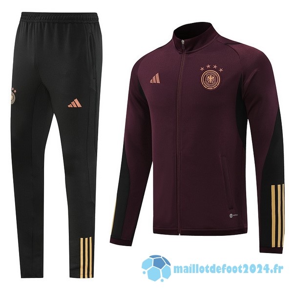 Nouveau Ensemble Complet Ropa Deportiva Con Cremallera Larga Allemagne 2022 Bordeaux