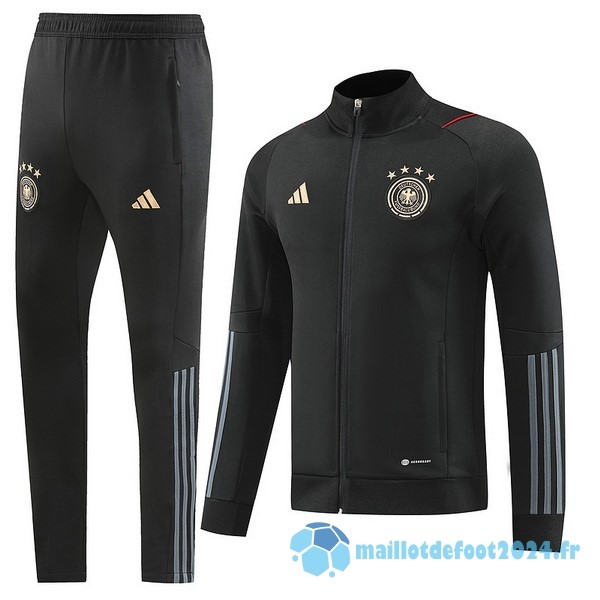 Nouveau Ensemble Complet Ropa Deportiva Con Cremallera Larga Allemagne 2022 Noir