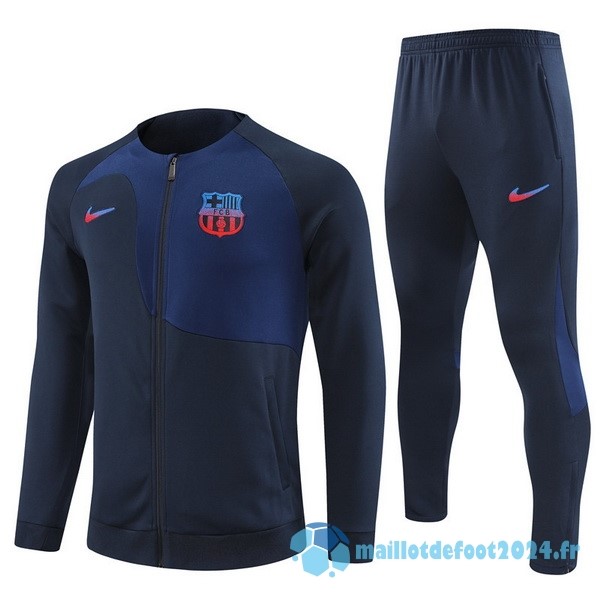 Nouveau Ensemble Complet Ropa Deportiva Con Cremallera Larga Enfant Barcelona 2022 2023 Bleu I Marine