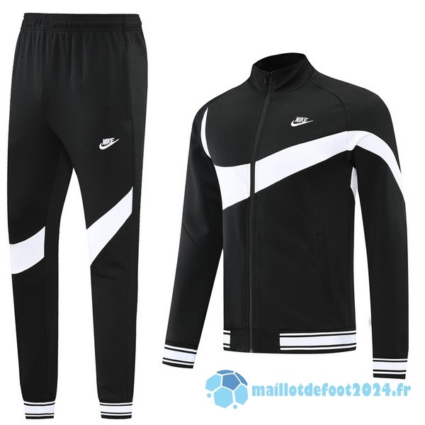 Nouveau Ensemble Complet Ropa Deportiva Con Cremallera Larga Nike 2022 2023 Noir Blanc