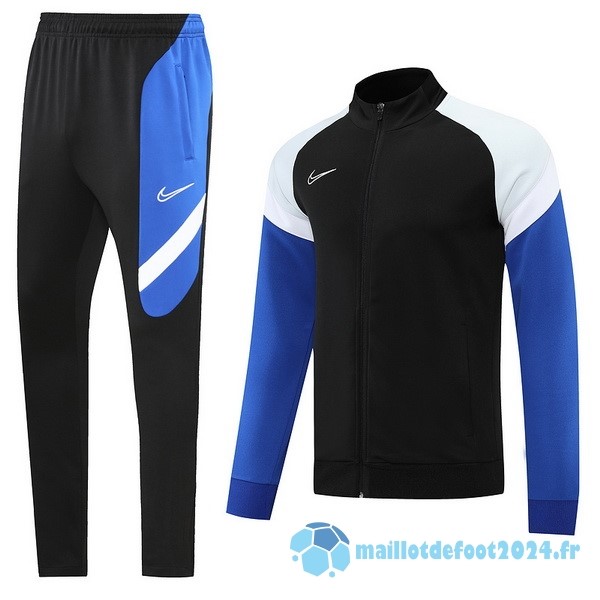 Nouveau Ensemble Complet Ropa Deportiva Con Cremallera Larga Nike 2022 2023 Noir Bleu Blanc