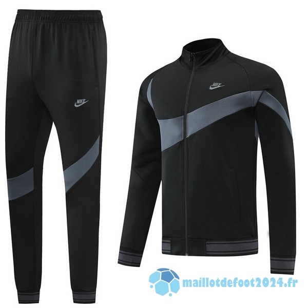 Nouveau Ensemble Complet Ropa Deportiva Con Cremallera Larga Nike 2022 2023 Noir Gris