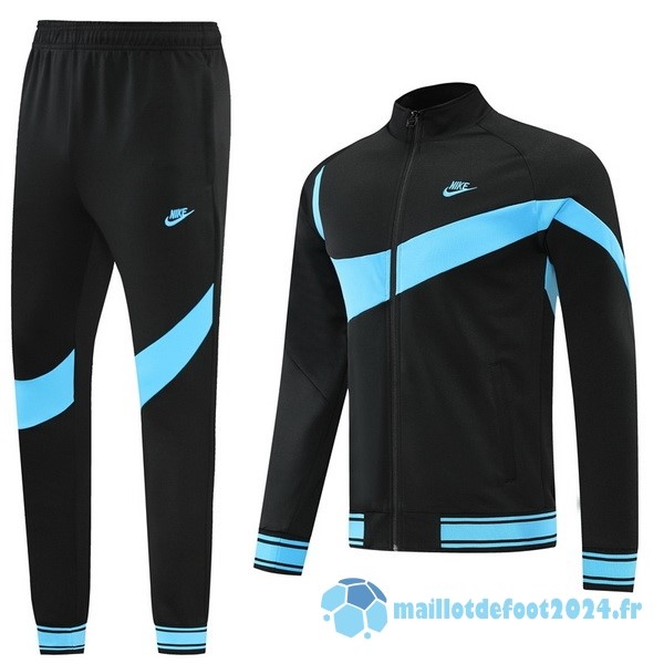 Nouveau Ensemble Complet Ropa Deportiva Con Cremallera Larga Nike 2022 2023 Noir I Bleu