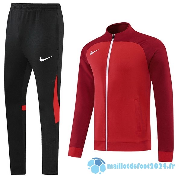 Nouveau Ensemble Complet Ropa Deportiva Con Cremallera Larga Nike 2022 2023 Noir I Rouge