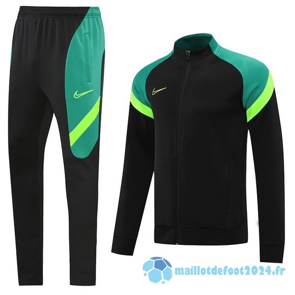 Nouveau Ensemble Complet Ropa Deportiva Con Cremallera Larga Nike 2022 2023 Noir I Vert