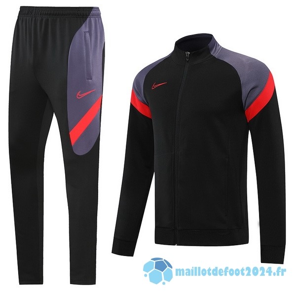 Nouveau Ensemble Complet Ropa Deportiva Con Cremallera Larga Nike 2022 2023 Noir Purpura