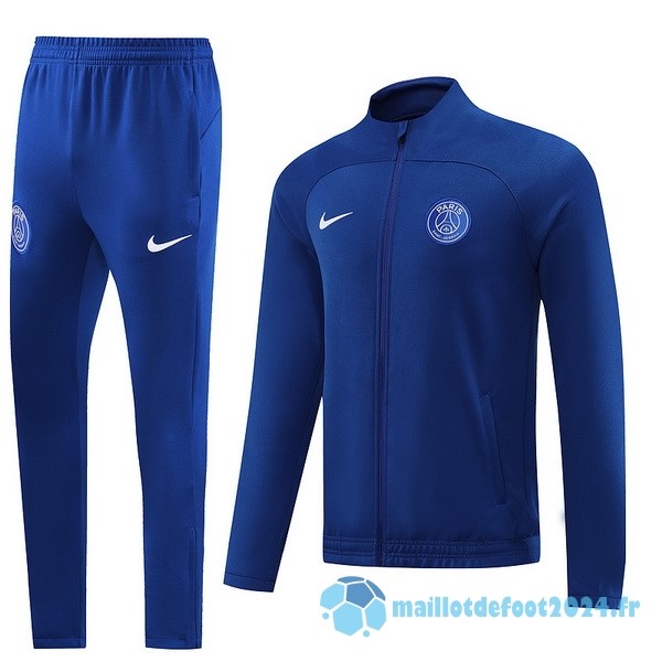 Nouveau Ensemble Complet Ropa Deportiva Con Cremallera Larga Paris Saint Germain 2022 2023 Bleu