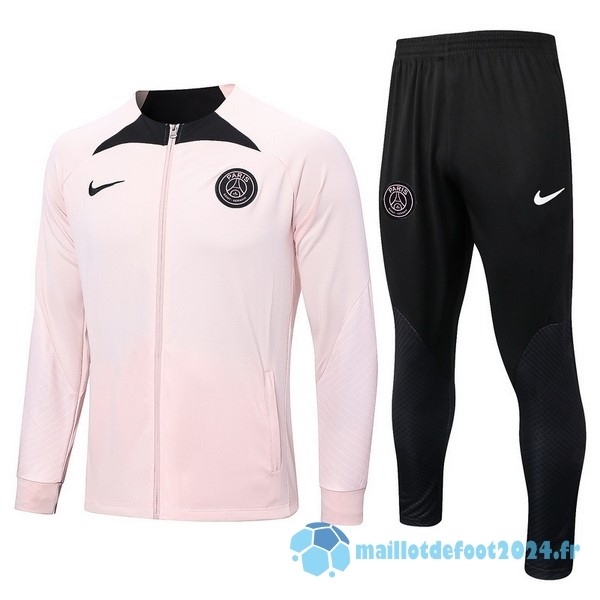 Nouveau Ensemble Complet Ropa Deportiva Con Cremallera Larga Paris Saint Germain 2022 2023 Rose Noir