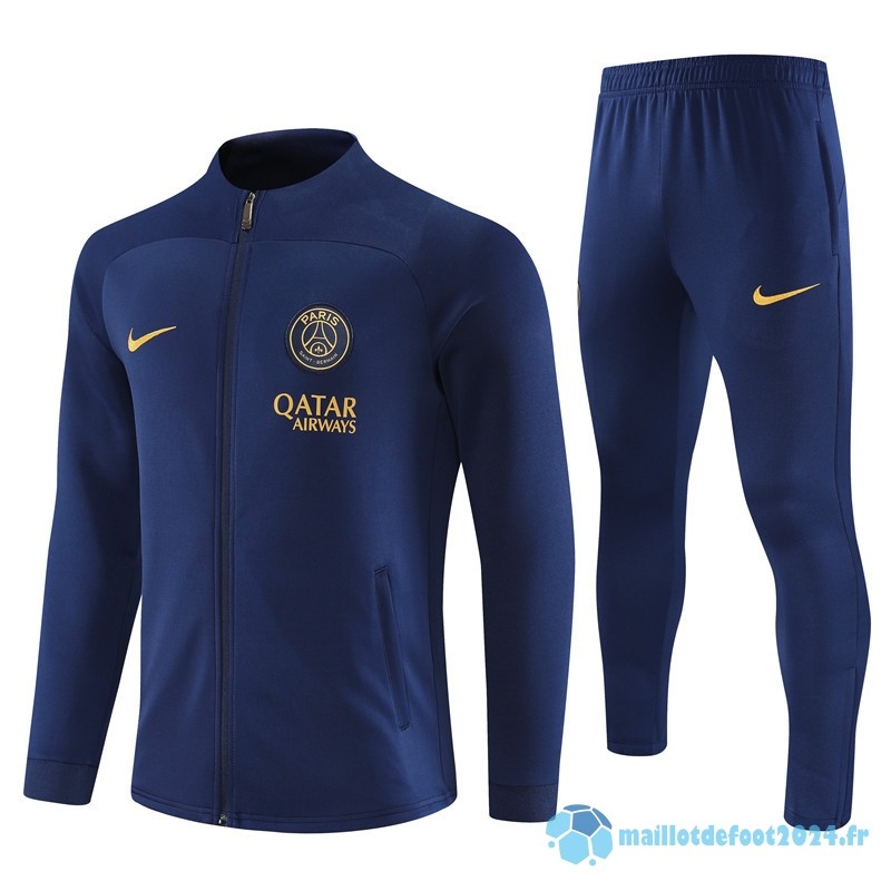 Nouveau Ensemble Complet Ropa Deportiva Con Cremallera Larga Paris Saint Germain 2023 2024 Bleu I Marine