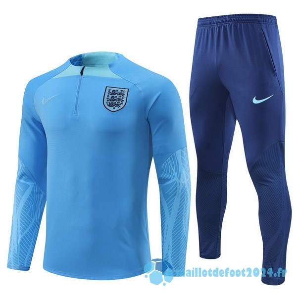 Nouveau Ensemble Complet Sudadera Entrainement Angleterre 2022 Bleu