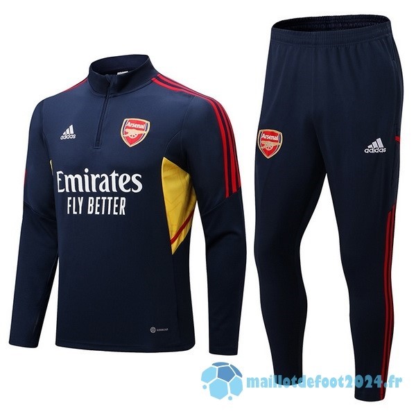 Nouveau Ensemble Complet Sudadera Entrainement Arsenal 2022 2023 Bleu I Marine