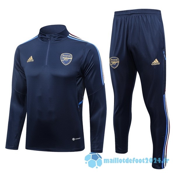 Nouveau Ensemble Complet Sudadera Entrainement Enfant Arsenal 2023 2024 Bleu Marine