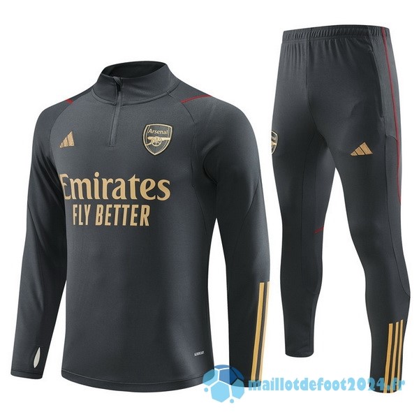 Nouveau Ensemble Complet Sudadera Entrainement Enfant Arsenal 2023 2024 Gris Marine