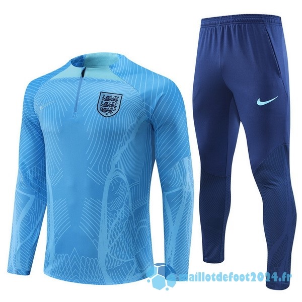 Nouveau Ensemble Complet Sudadera Entrainement Joueurs Angleterre 2022 Bleu