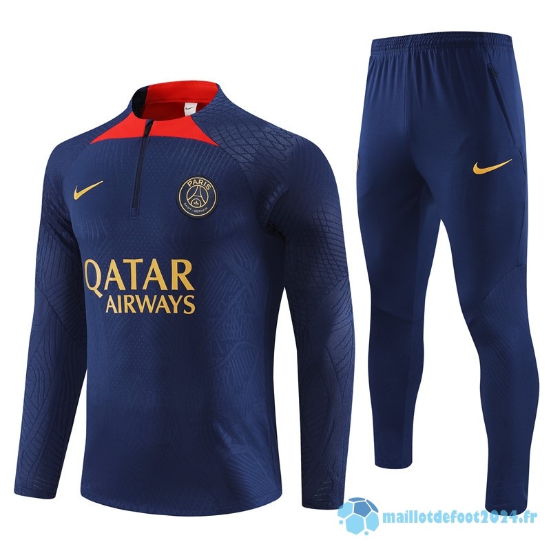 Nouveau Ensemble Complet Sudadera Entrainement Joueurs Paris Saint Germain 2023 2024 Bleu Marine Rouge